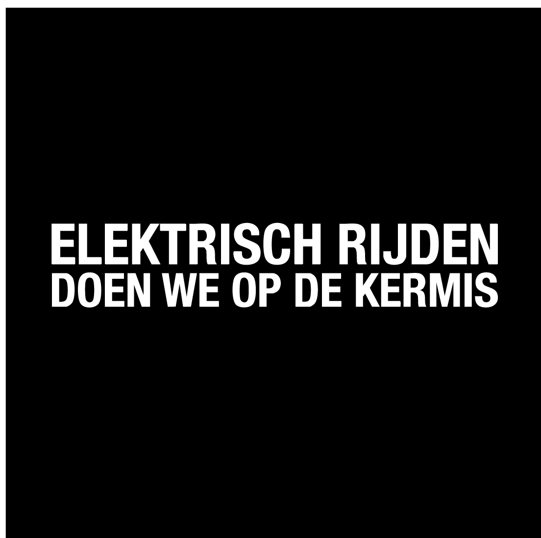 Elektrisch rijden doen we op de kermis